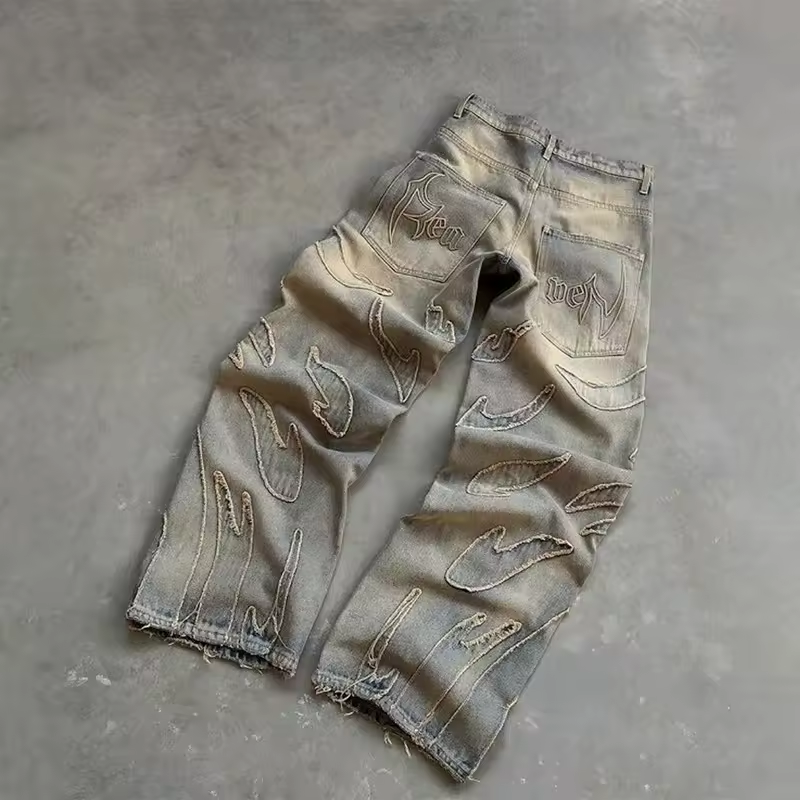 Flames Baggy Jeans